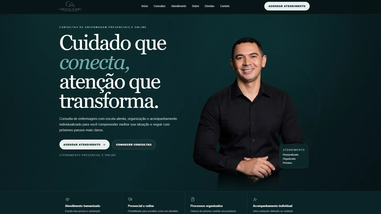 Site do projeto Cristiano Almeida